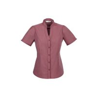 Ladies Chevron Stand Collar Shirt