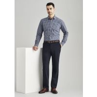 Mens Comfort Wool Stretch Flat Front Pant