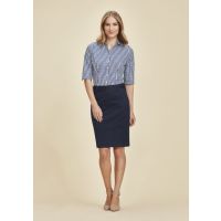 Womens Mid Waist Stretch Chino Skirt