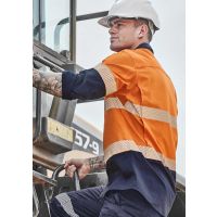 Mens Rugged Cooling Hi Vis Segmented Tape Long Sleeve Shirt