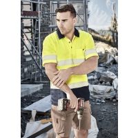 Unisex Hi Vis Segmented Tape Short Sleeve Polo