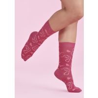 Unisex Pink Happy Feet Comfort Socks