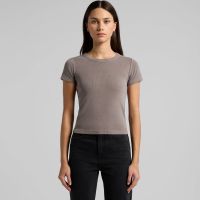 Wo's Faded Organic Rib Tee