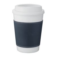 White Tumbler - Blue Sleeve