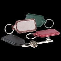 Rectangular Leather Key Ring