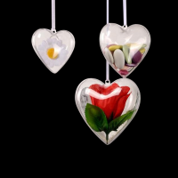 Clear Heart Shaped Ornament