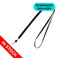 In Stock Black 6mm Lanyard - one off use ideal for conferences