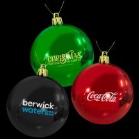 Shiny Printed Christmas Baubles