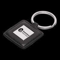 Square Leather Keyring
