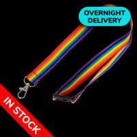 20mm Rainbow Lanyard with Safety Clip