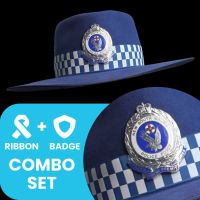 Ribbon & Badge Combo Set for Hats