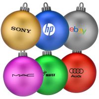 Matte Printed Christmas Baubles