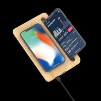 Wooden Wireless Charging Pad with Phone Holder